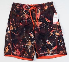 Speedo Orange &amp; Black Brief Lined Water Shorts Boardshorts Trunks Men&#39;s NWT - £47.20 GBP