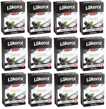 Läkerol Dents Liquorice Vanilla Swedish Xylitol Candies 85g (SET OF 12) - $69.29