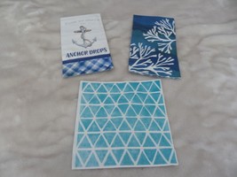 3 New Coastal Paper Dinner Napkins Nautical Beach Crafts Decoupage Coral Anchor - £3.94 GBP