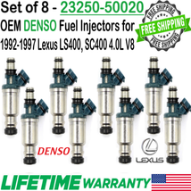 OEM Denso x8 Fuel Injectors for 1992-1997 Lexus SC400 LS400 4.0L V8 #23250-50020 - £128.65 GBP