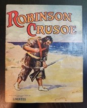 Vintage Saalfield Pub Co Childs Book Robinson Crusoe  Linentex Copyright 1921 - £47.47 GBP