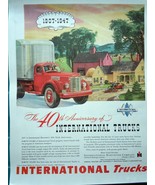 40th Anniversary Of International Trucks Print Advertisement Art 1947 - $168.15 MXN
