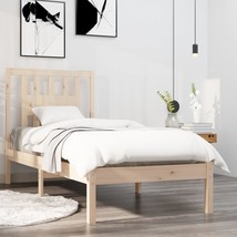 Bed Frame Solid Wood 75x190 cm Small Single - £50.49 GBP