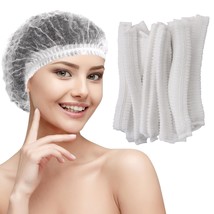 100 Pcs Disposable Hair Net,21 Inch Hair Nets Food Service,Elastic, White - £27.32 GBP