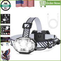 Powerful 20000 Lumen LED Headlamp: Rechargeable &amp; Waterproof for Every C... - $18.80