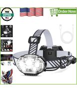 Powerful 20000 Lumen LED Headlamp: Rechargeable &amp; Waterproof for Every C... - $26.56 CAD