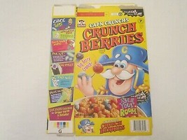Cereal Box 1998 Quaker Cap&#39;n Crunch Crunch Berries 15 Oz [Z201a6] - £11.33 GBP