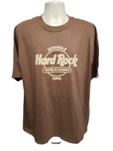 Hard Rock Hotel &amp; Casino Seminole Tampa Adult Brown XL TShirt - £15.57 GBP