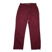 Nobo Pants Womens  L Maroon High Rise Flat Front Pockets Skinny Chino Jeans - £23.35 GBP