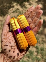 2 Stück indische gelbe Seide Mauli Kalawa Moli Kalaya religiöses Armband... - £8.02 GBP