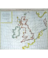 United Kingdom &amp; Ireland, map Senex, 1728, A Globular Chart Shewing the ... - $279.00