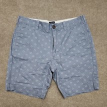 J Crew Gramercy Shorts Horseshoes Print Mens 32 Blue Chino Cotton - £15.45 GBP