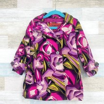 Missoni For Target Floral Velvet Peacoat Purple Lined Toddler Girl 18M-24M - £14.04 GBP