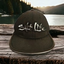 SALT LIFE Black Silver Mesh Snapback Hat Trucker Style Pre-owned Free Sh... - $7.75
