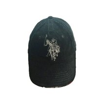 US Polo Assn. Corduroy Polo Hat Black With Plaid Bill USA Flag - $11.08
