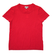 NWT J.Crew Relaxed Short-sleeve Cashmere T-shirt in Vintage Red Sweater M - £52.20 GBP