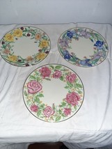 Set 3 Lenox Flower Blossom Collection 8.5&quot; Dessert Plates Suzanne Clee S... - $33.00