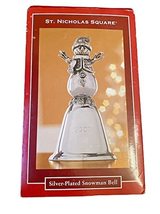 St. Nicholas Square Silver Plated Snowman Bell 2007 - £19.46 GBP