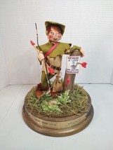 Vintage 1984 Annalee 10&quot; Robin Hood with Base #1348 Folk Hero Series Signed - $70.13