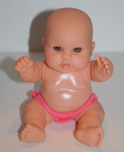 Chubby Vinyl Plastic Baby Doll 9&quot; Stationery Brown Eye Diaper Toy 945 950 TR-16 - £9.34 GBP