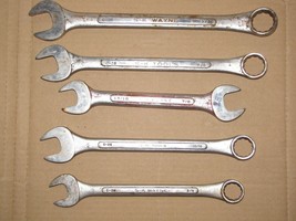 Made in USA Lot 6 Wrenches Ratchet S-K Wayne Tools C-24 C-26 C-28 C-30 - £25.90 GBP