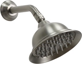 6 Inch Wall Mount Antique Vintage Rain Shower Head With Shower, Brushed ... - $60.92