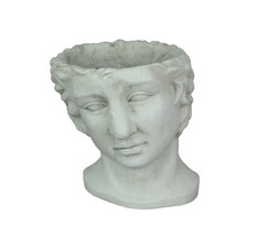 Resin Classic Greek Statue Head Planter Decorative Bust Flower Pot Plant Vase - £23.23 GBP