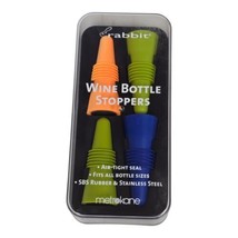 Rabbit Wine Bottle Stoppers 4pk Airtight Seal Wine Accessories Bar Tools - £11.00 GBP