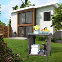 Glass Top Patio Coffee Table: Outdoor Furniture - $80.99