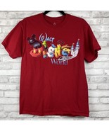 Walt Disney World Red T Shirt Size Medium Character Letters Hanes - £13.74 GBP