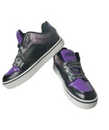 Heelys Youth 5 Wo&#39;s 6 Motion Plus Purple Black Galaxy Wheel Shoe Skate 7... - £19.92 GBP