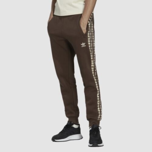 Adidas HZ9821 3-Stripe Fleece Sweat Pants Brown ( 2XL ) - $138.57