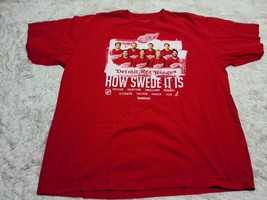 DETROIT RED WINGS HOW SWEDE IT IS Shirt 2XL Zetterberg Lidstrom Holmstro... - $21.81