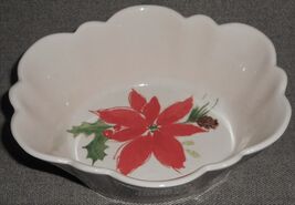 Lenox WINTER MEADOW POINSETTIA PATTERN  Candy Dish HOLIDAY-CHRISTMAS - $15.83