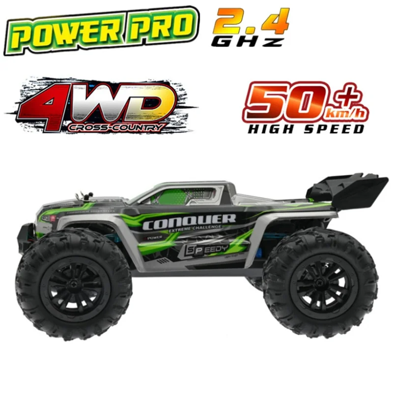 Top 16102 RC Cars 2.4G 390 Moter High Speed Racing With LED 4WD Drift Remote - £88.73 GBP+