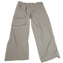 Tommy Hilfiger Mens Cargo Pants Beige Size 36 100% Cotton Button Zip Close - £13.30 GBP