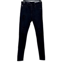 AG-ED Women Jeans Farrah High-Rise Skinny Distressed Dark Denim Black Size 26R - £24.10 GBP