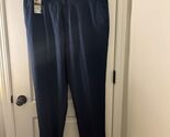 Haggar Premium Comfort Dress Pants Size 40x30 Blue Stretch Classic Fit - $34.20