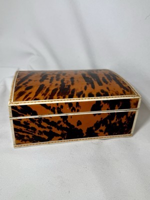 Christian Dior English Regency Tortoise Shell Inlay Tea Caddy Wood Box T... - $999.00
