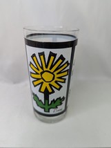 Glass Tumblers Daisy Flowers Cocktail Drinking - $12.95