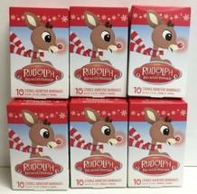 Rudolph The Red-Nosed Reindeer 10 Sterile Adhesive Bandages Pack of 6 - £21.11 GBP