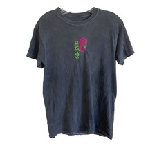 Fashion Nova Embroidered Floral T-Shirt Womens Tshirt T Shirt Tee Gray Small - £11.58 GBP