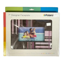 Polaroid 7&quot; Designer Faceplate For Digital Photo Frame Brown Pink Stripe... - £18.00 GBP