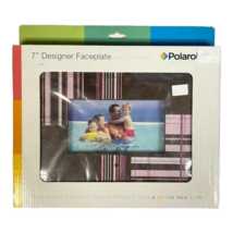 Polaroid 7&quot; Designer Faceplate For Digital Photo Frame Brown Pink Stripe... - £17.92 GBP