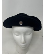 Jean Charles Brosseau Wool Beret Hat Cap Black Crystal Womens Sz S/M - $47.69 CAD