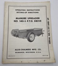Allis Chalmers 140-S Manure Spreader Operating Instructions Owners Manual - £11.35 GBP