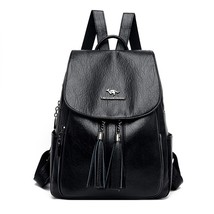 2021 Summer Women&#39;s BackpaSoft Leather Backpack Ladies Youth Campus Bag Large Ca - £49.29 GBP