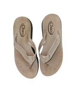 Chaco Size 7.5 Women’s Tan Leather Slip On Slide Flip Flop Sandals - £18.01 GBP