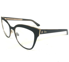 Christian Dior Eyeglasses Frames Montaigne n11 IEB Black Gold Cat Eye 51-20-145 - $178.19