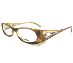 Miu Miu Eyeglasses Frames VMU05C 3AM-1O1 Clear Brown Horn Crystals 52-16-135 - $140.04